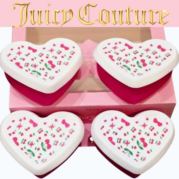Juicy Couture Home 8-PC Heart Shaped Printed Silicone Snacking Container Set - Picture 1 of 8
